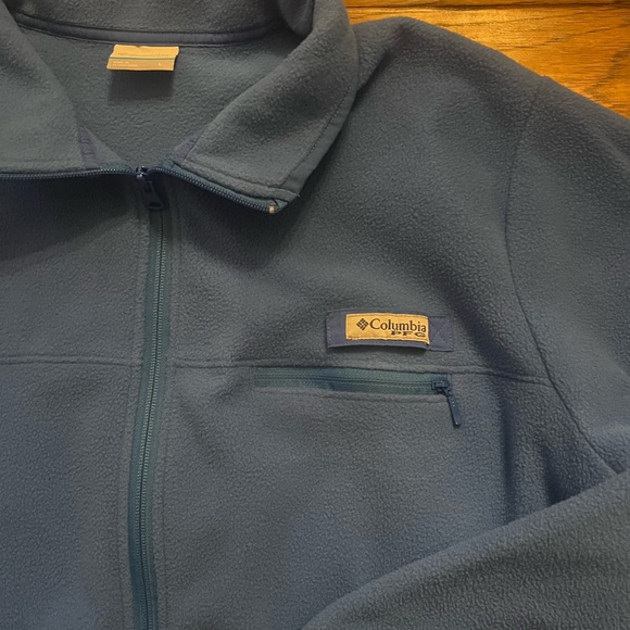 Men’s Columbia Zip Up Jacket size Large PFC L Royal BLUE EUC Full Pockets - Picture 4 of 16